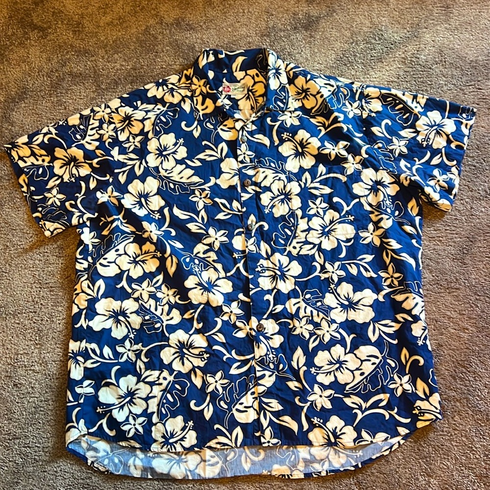 Hilo Hattie Navy Floral Shirt XXL